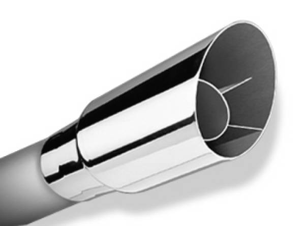 Borla - Borla Universal Polished Tip Single Round Angle-Cut (inlet 3in. Outlet 3 1/2in) *NO Returns*