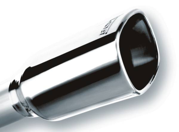 Borla - Borla 2.25in Inlet 3.28in x 3.5in Square Rolled Angle Cut x 7.88in Long Exhaust Tip