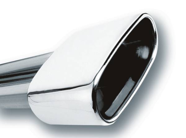 Borla - Borla 2.5in Inlet 6.69in x 3in Rectangular Rolled Angle Cut Single Inlet x 5.63in Long Exhaust Tip