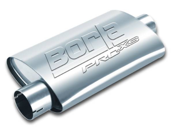 Borla - Borla Universal Center/Offset Oval 2in Tubing 14in x 4.25in x 7.88in PRO-XS Notched Muffler