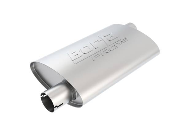 Borla - Borla Universal Pro-XS Oval 2.25in Inlet / Outlet Offset Notched Muffler