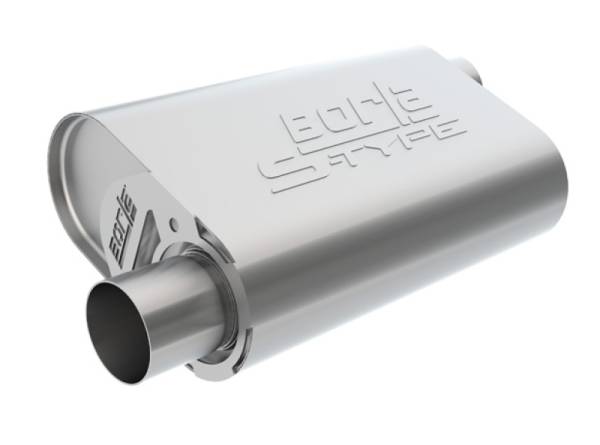 Borla - Borla CrateMuffler Mopar BB 383/413/426/440 S-Type 2.5in Offset/Offset 14inx4.35inx9in Oval Muffler