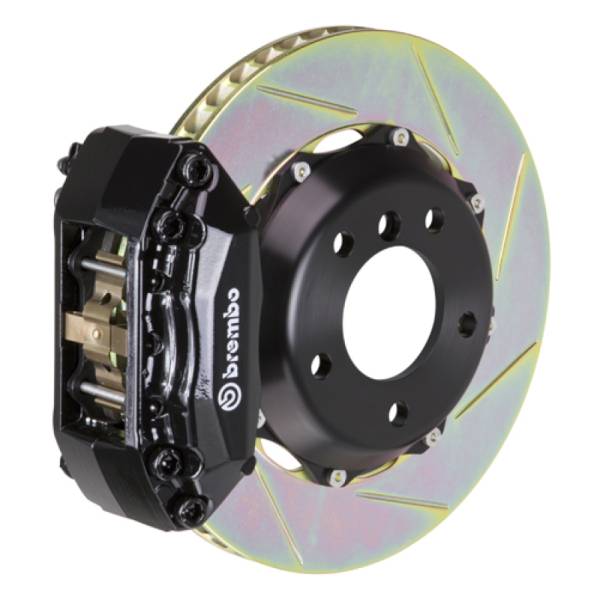 Brembo - Brembo 97-01 Integra Type-R Front GT BBK 4 Piston Cast 2pc 328x28 2pc Rotor Slotted Type-1-Black - 112.6003A1