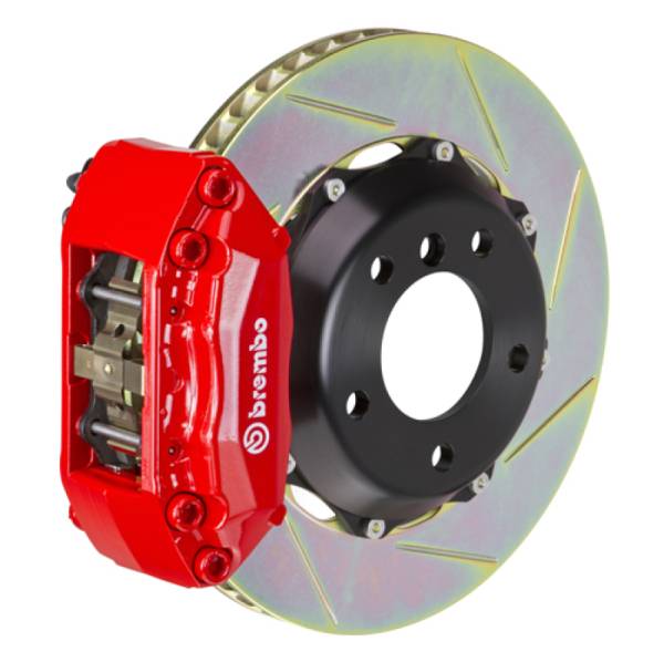 Brembo - Brembo 97-01 Integra Type-R Front GT BBK 4 Piston Cast 2pc 328x28 2pc Rotor Slotted Type-1-Red - 112.6003A2