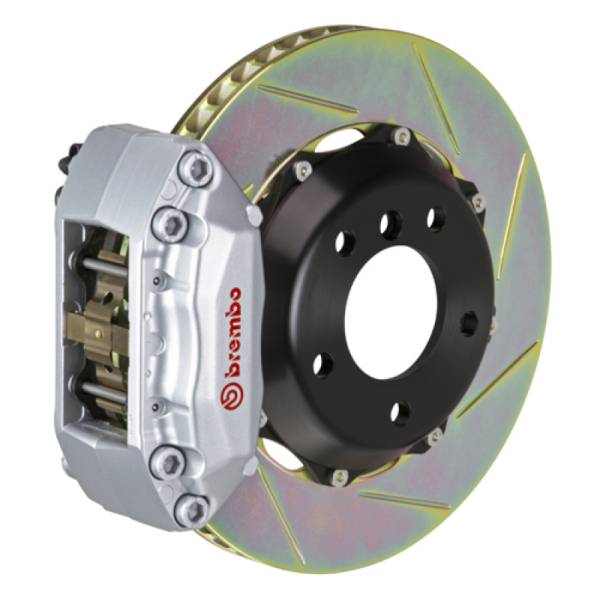 Brembo - Brembo 97-01 Integra Type-R Front GT BBK 4 Piston Cast 2pc 328x28 2pc Rotor Slotted Type1-Silver - 112.6003A3