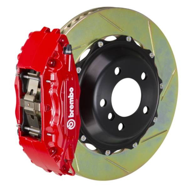 Brembo - Brembo 98-02 Camaro/Firebird Front GT BBK 4 Piston Cast 2pc 332x32 2pc Rotor Slotted Type1-Red - 122.7005A2