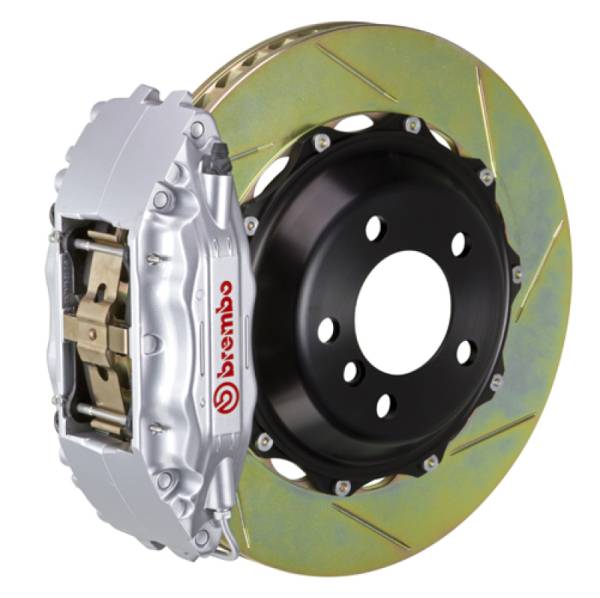 Brembo - Brembo 98-02 Camaro/Firebird Front GT BBK 4 Piston Cast 2pc 332x32 2pc Rotor Slotted Type1-Silver - 122.7005A3