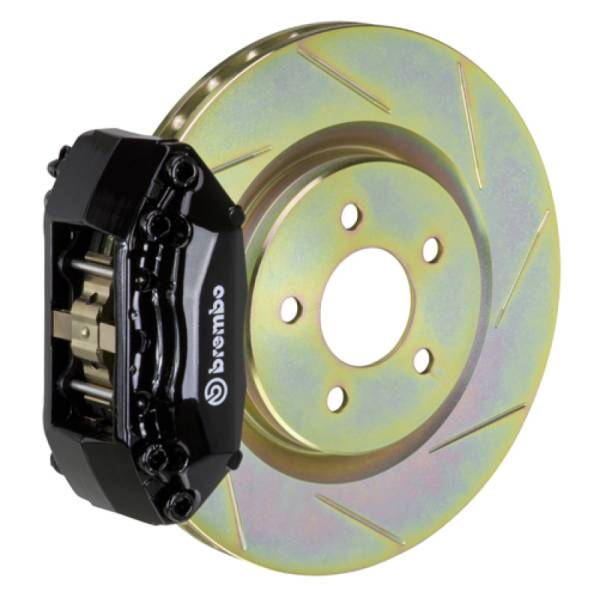 Brembo - Brembo 05-06 Focus Front GT BBK 4 Piston Cast 2pc 305x28 1pc Rotor Slotted Type-1-Black - 1A5.5004A1