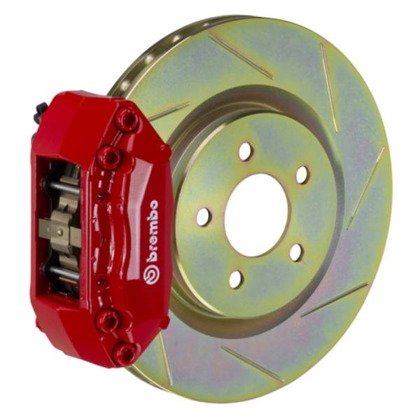 Brembo - Brembo 05-06 Focus Front GT BBK 4 Piston Cast 2pc 305x28 1pc Rotor Slotted Type-1-Red - 1A5.5004A2