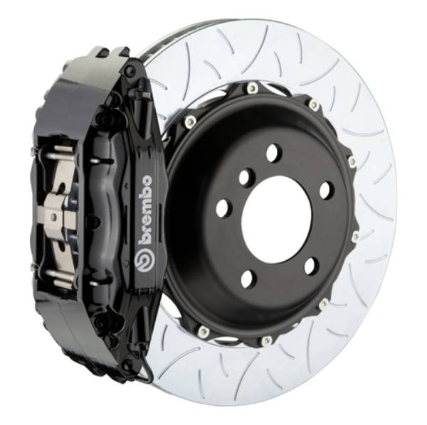 Brembo - Brembo 94-04 Mustang (SN95) Front GT BBK 4 Piston Cast 2pc 355x32 2pc Rotor Slotted Type-3-Black - 1B3.8001A1