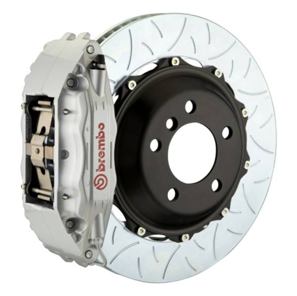 Brembo - Brembo 94-04 Mustang (SN95) Front GT BBK 4 Piston Cast 2pc 355x32 2pc Rotor Slotted Type-3-Silver - 1B3.8001A3