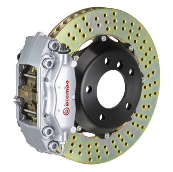 Brembo - Brembo 02-06 Mini Cooper Fr GT BBK 4Pis Cast 2pc 320x28 2pc Rotor Drilled-Silver - 1C1.6001A3