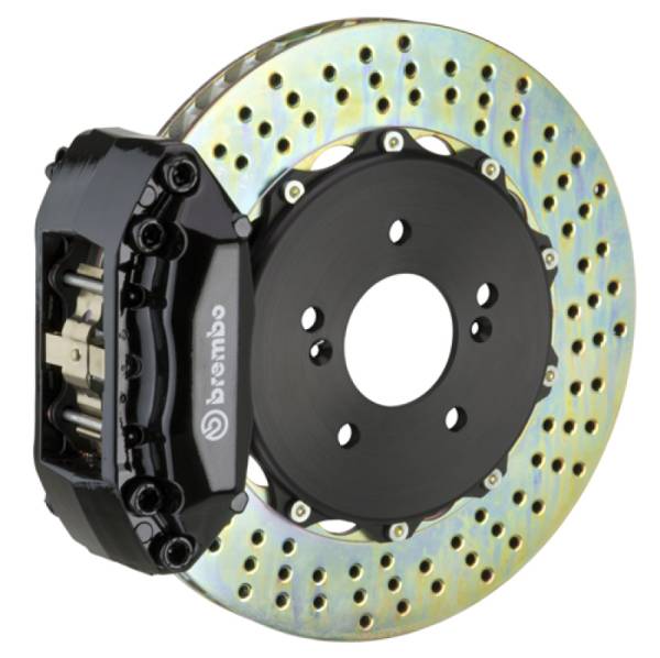 Brembo - Brembo 92-98 318i/325i (Excl. xDrive) Front GT BBK 4 Piston Cast 2pc 320x28 2pc Rotor Drilled-Black - 1F1.6001A1