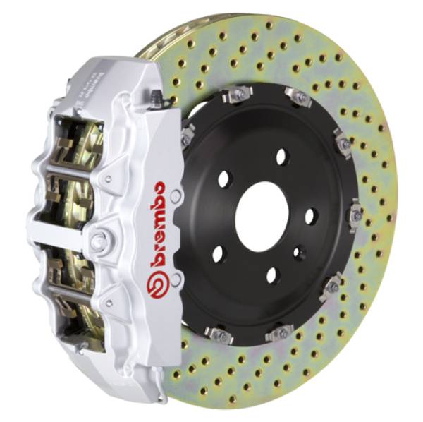 Brembo - Brembo 00-06 Suburban Front GT BBK 8 Piston Cast 380x34 2pc Rotor Drilled-Silver - 1G1.9001A3