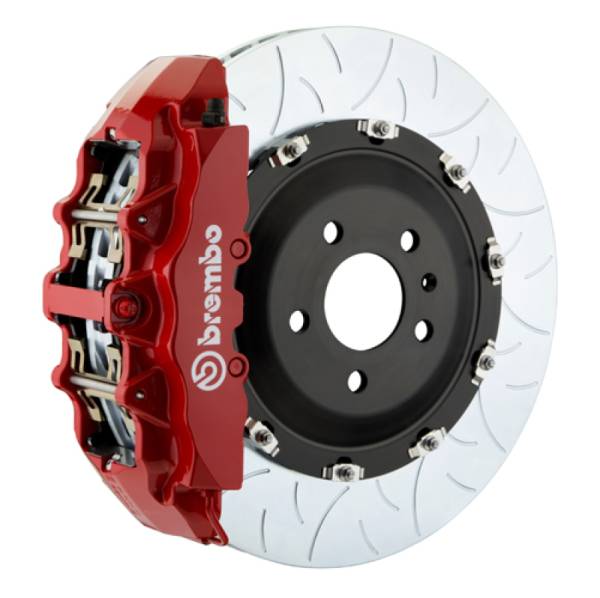 Brembo - Brembo 00-06 Suburban Front GT BBK 8 Piston Cast 380x34 2pc Rotor Slotted Type3-Red - 1G3.9001A2