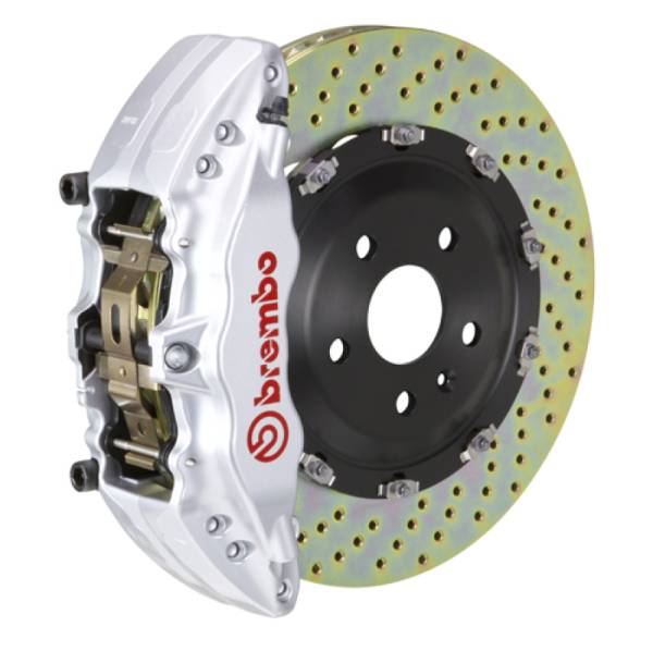 Brembo - Brembo 14-18 1500 Sierra (Exc Alum Fr Knuckles) Fr GT BBK 6Pis Cast 2pc 380x34 2pc Rtr Drill-Silver - 1J1.9017A3