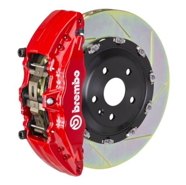 Brembo - Brembo 05-08 LR3/05-13 Range Rover Sport Fr GT BBK 6Pist Cast 2pc 380x34 2pc Rotor Slot Type1-Red - 1J2.9005A2