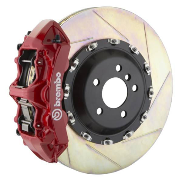 Brembo - Brembo 03-13 Flying Spur Front GT BBK 6 Piston Cast 411x34 2pc Rotor Slotted Type1 -Red - 1L2.9501A2