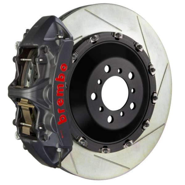 Brembo - Brembo 03-13 Flying Spur Front GTS BBK 6 Piston Cast 411x34 2pc Rotor Slotted Type1 -Black HA - 1L2.9501AS