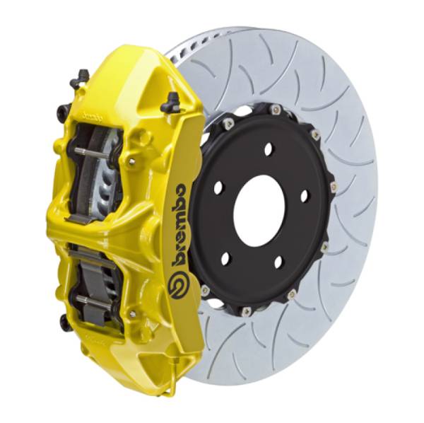 Brembo - Brembo 15-19 Corvette Z06 Excl CC Brakes Fr GT BBK 6Pis Cast 380x34 2pc Rtr Slot Type3-Yellow - 1L3.9006A5