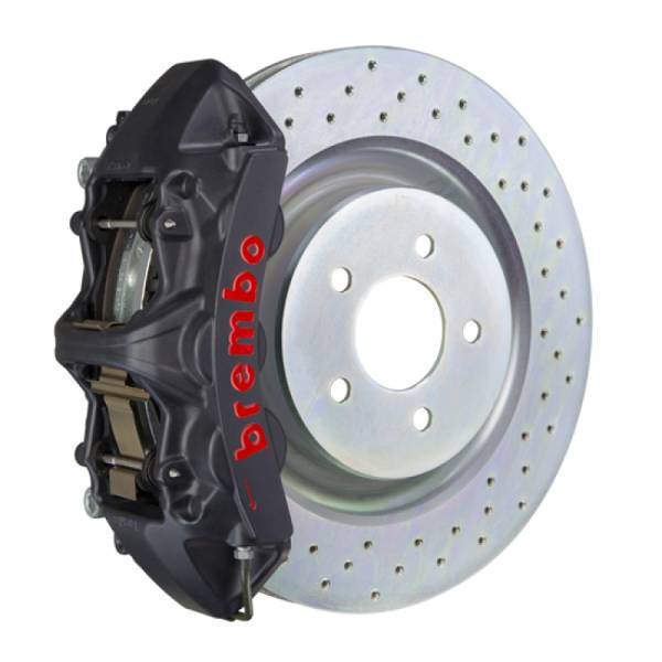 Brembo - Brembo 16+ Camaro LS/LT SS Front GTS BBK 6 Piston Cast 355x32 1pc Rotor Drilled-Black HA - 1L4.8018AS