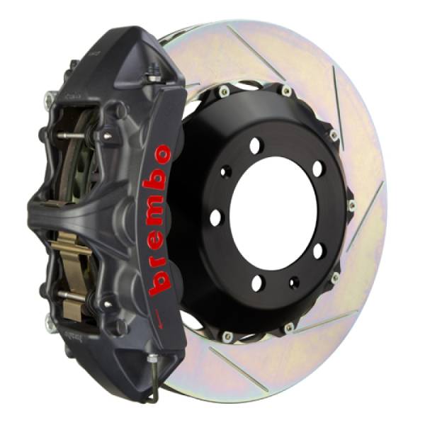 Brembo - Brembo 95-98 993 C2/C4/C4S/Turbo Fr GTS BBK 6 Piston Cast 355x32 2pc Rotor Slotted Type1-Black HA - 1M2.8001AS