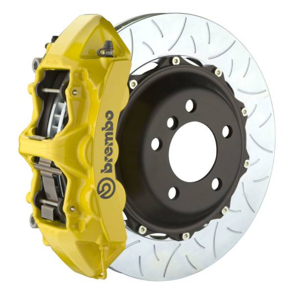 Brembo - Brembo 06-13 Corvette Z06 Excl CC Brakes Fr GT BBK 6Pist Cast 380x32 2pc Rotor Slot Type3- Yellow - 1M3.9015A5