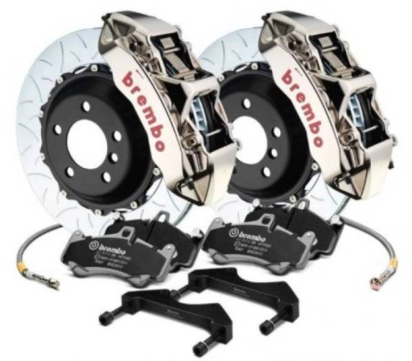 Brembo - Brembo 06-13 Corvette Z06 Excl CC Brakes Fr GTR BBK 6Pist Billet 380x32 2pc Rotor Slot Type3-Nickel - 1M3.9015AR