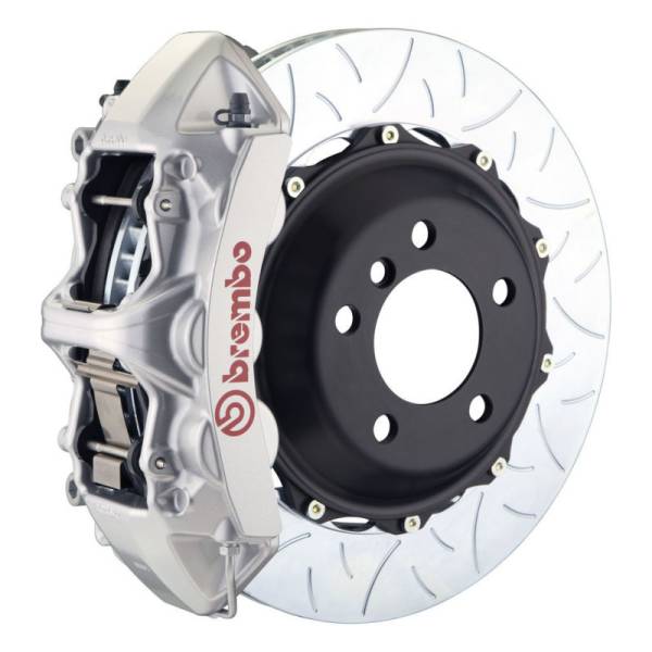 Brembo - Brembo 05-14 Mustang GT Excl non-ABS Equipped Fr GT BBK 6Pist Cast 380x32 2pc Rtr Slot Type3-Silver - 1M3.9030A3