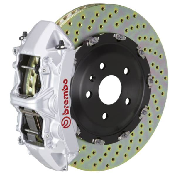 Brembo - Brembo 05-13 Corvette Front GT BBK 6 Piston Cast 365x34 2pc Rotor Drilled-Silver - 1N1.8501A3