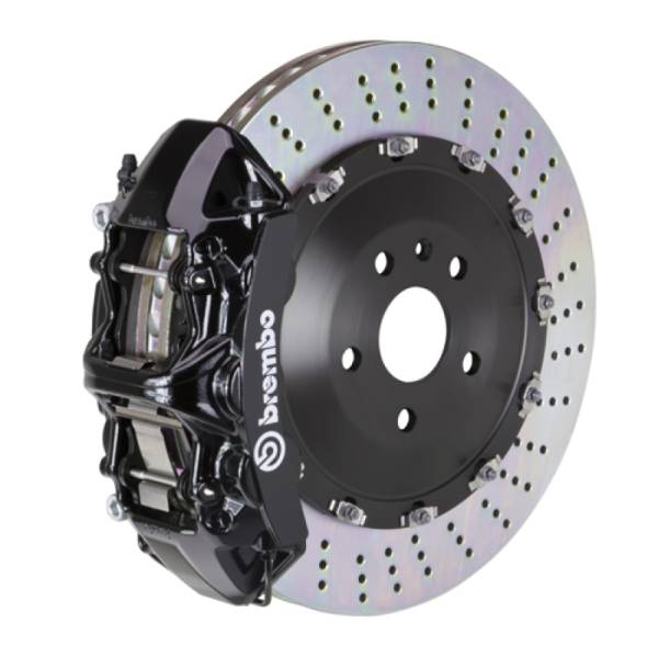 Brembo - Brembo 03-07 Cayenne/S/Turbo Front GT BBK 6 Piston Cast 405x34 2pc Rotor Drilled-Black - 1N1.9501A1