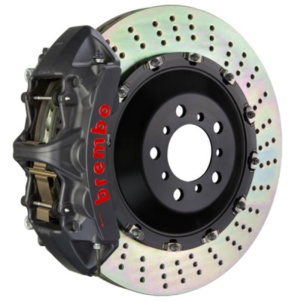 Brembo - Brembo 2023 Volkswagen Tiguan R (Mk2) Front GTS BBK 6-Piston 405x34 2-Piece Rotors Drilled - Black H - 1N1.9548AS