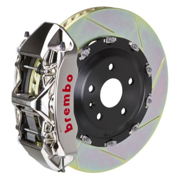 Brembo - Brembo 05-13 Corvette Front GTR BBK 6 Piston Billet 365x34 2pc Rotor Slotted Type1 - Nickel - 1N2.8501AR