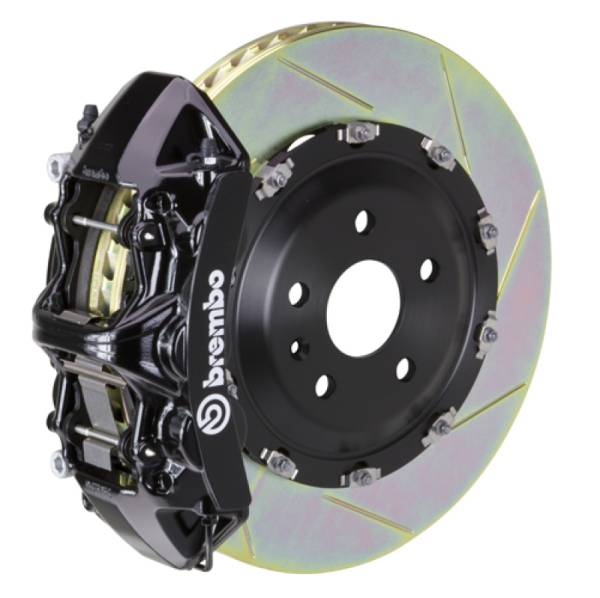 Brembo - Brembo 04-08 S4 (B6/B7) Front GT BBK 6 Piston Cast 365x34 2pc Rotor Slotted Type-1-Black - 1N2.8511A1