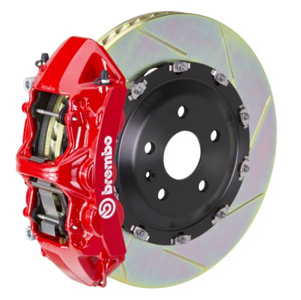 Brembo - Brembo 04-08 S4 (B6/B7) Front GT BBK 6 Piston Cast 365x34 2pc Rotor Slotted Type-1-Red - 1N2.8511A2