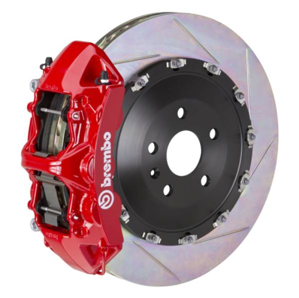 Brembo - Brembo 03-07 Cayenne/S/Turbo Fr GT BBK 6Pis Cast 405x34 2pc Rotor Slotted Type1-Red - 1N2.9501A2