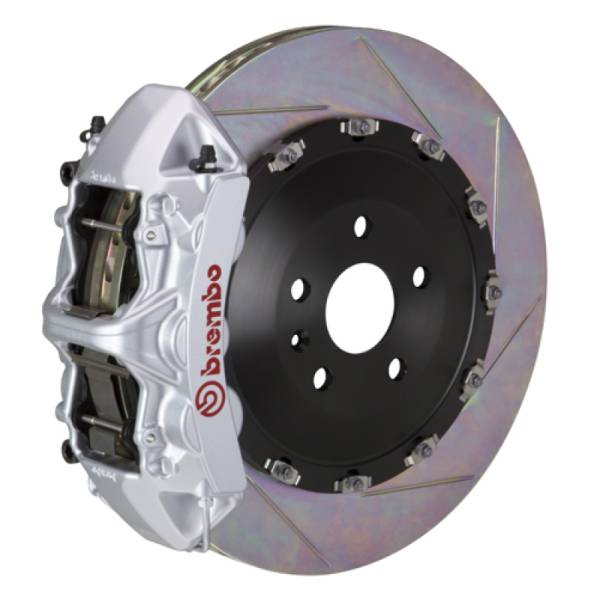 Brembo - Brembo 03-07 Cayenne/S/Turbo Fr GT BBK 6Pis Cast 405x34 2pc Rotor Slotted Type1-Silver - 1N2.9501A3