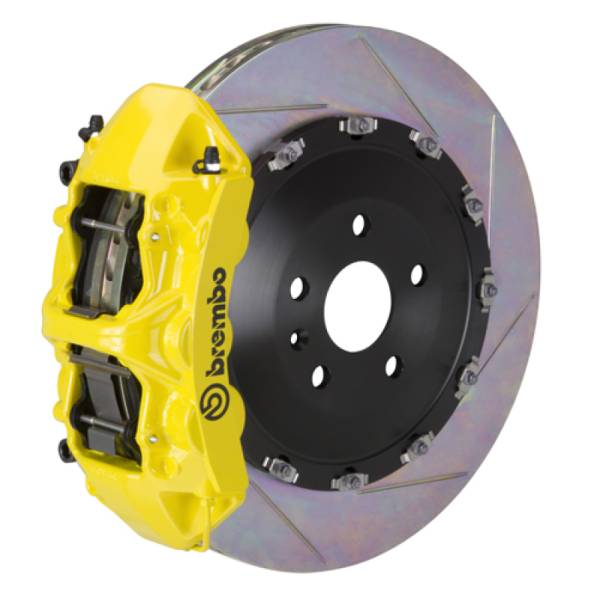 Brembo - Brembo 03-07 Cayenne/S/Turbo Fr GT BBK 6Pis Cast 405x34 2pc Rotor Slotted Type1-Yellow - 1N2.9501A5