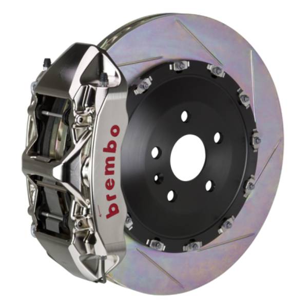 Brembo - Brembo 03-07 Cayenne/S/Turbo Fr GTR BBK 6Pis Billet 405x34 2pc Rotor Slotted Type1-Nickel - 1N2.9501AR