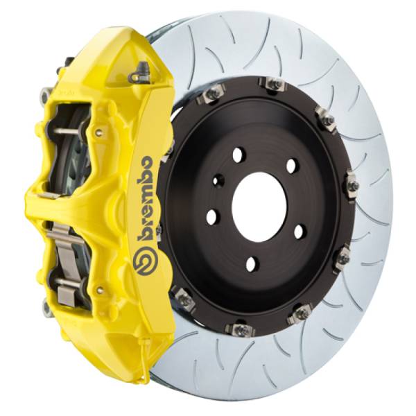 Brembo - Brembo 06-08 RS4 Front GT BBK 6 Piston Cast 380x34 2pc Rotor Slotted Type-3- Yellow - 1N3.9007A5