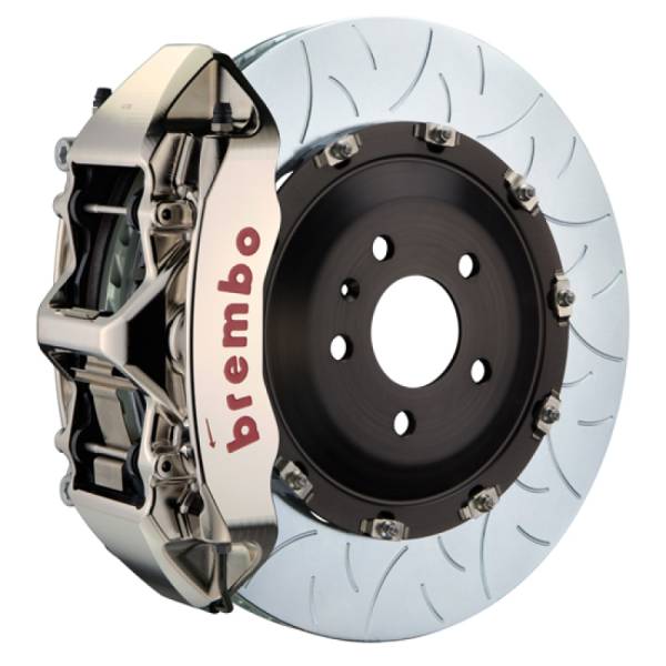 Brembo - Brembo 06-08 RS4 Front GTR BBK 6 Piston Billet380x34 2pc Rotor Slotted Type-3- Nickel Plated - 1N3.9007AR