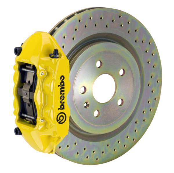 Brembo - Brembo 08-13 C30 Front GT BBK 4 Piston Cast 336 x28 1pc Rotor Drilled- Yellow - 1P4.7001A5