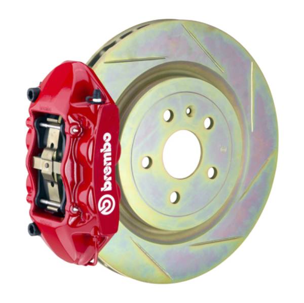 Brembo - Brembo 08-13 C30 Front GT BBK 4 Piston Cast 336 x28 1pc Rotor Slotted Type-1-Red - 1P5.7001A2