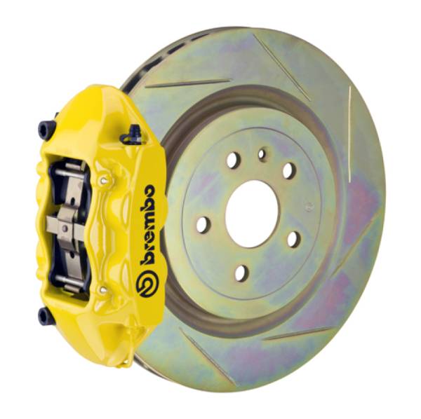 Brembo - Brembo 08-13 C30 Front GT BBK 4 Piston Cast 336 x28 1pc Rotor Slotted Type-1- Yellow - 1P5.7001A5