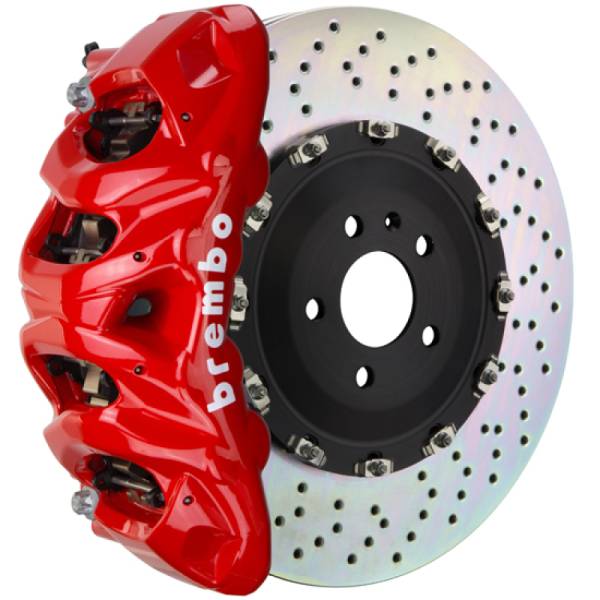 Brembo - Brembo 07-14 Escalade/ESV/EXT Front GT BBK 8 Piston Cast 412x38 2pc Rotor Drilled-Red - 1Q1.9602A2