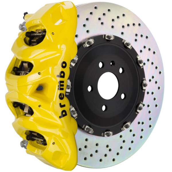 Brembo - Brembo 07-14 Escalade/ESV/EXT Fr GT BBK 8Pis Cast 412x38 2pc Rotor Drilled-Yellow - 1Q1.9602A5