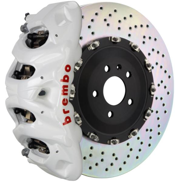 Brembo - Brembo 07-14 Escalade/ESV/EXT Front GT BBK 8 Piston Cast 412x38 2pc Rotor Drilled-White - 1Q1.9602A6