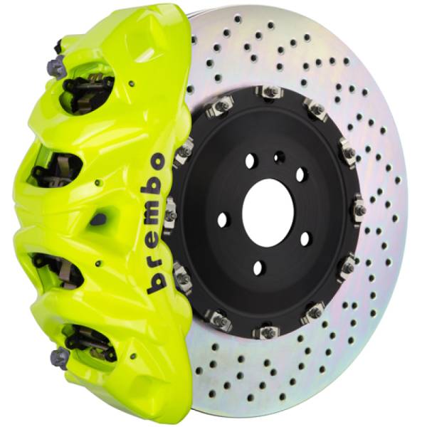 Brembo - Brembo 07-14 Escalade/ESV/EXT Fr GT BBK 8Pis Cast 412x38 2pc Rotor Drilled-Fluo. Yellow - 1Q1.9602A7