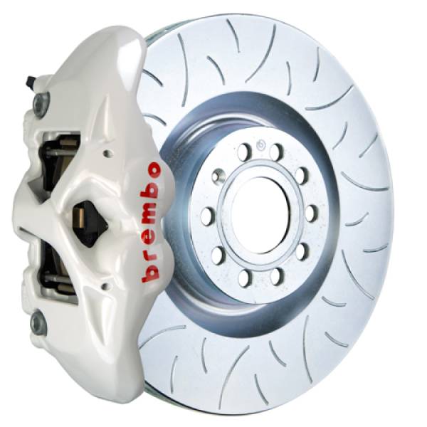 Brembo - Brembo 17-20 Civic Si Sedan Front GT BBK 4 Piston Cast 345x28 2pc Rotor Slotted Type3- White - 1S3.8005A6