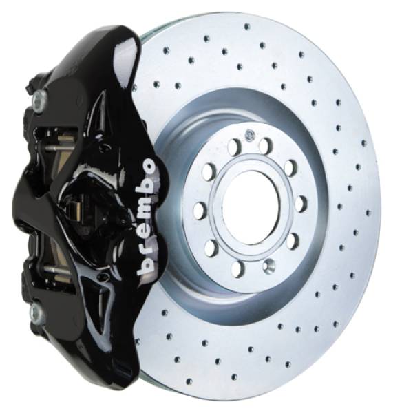 Brembo - Brembo 07-15 TT 2.0T/07-15 TT 3.2L/09-15 TTS Fr GT BBK 4 Pist Cast 345x30 1pc Rotor Drilled-Black - 1S4.8001A1